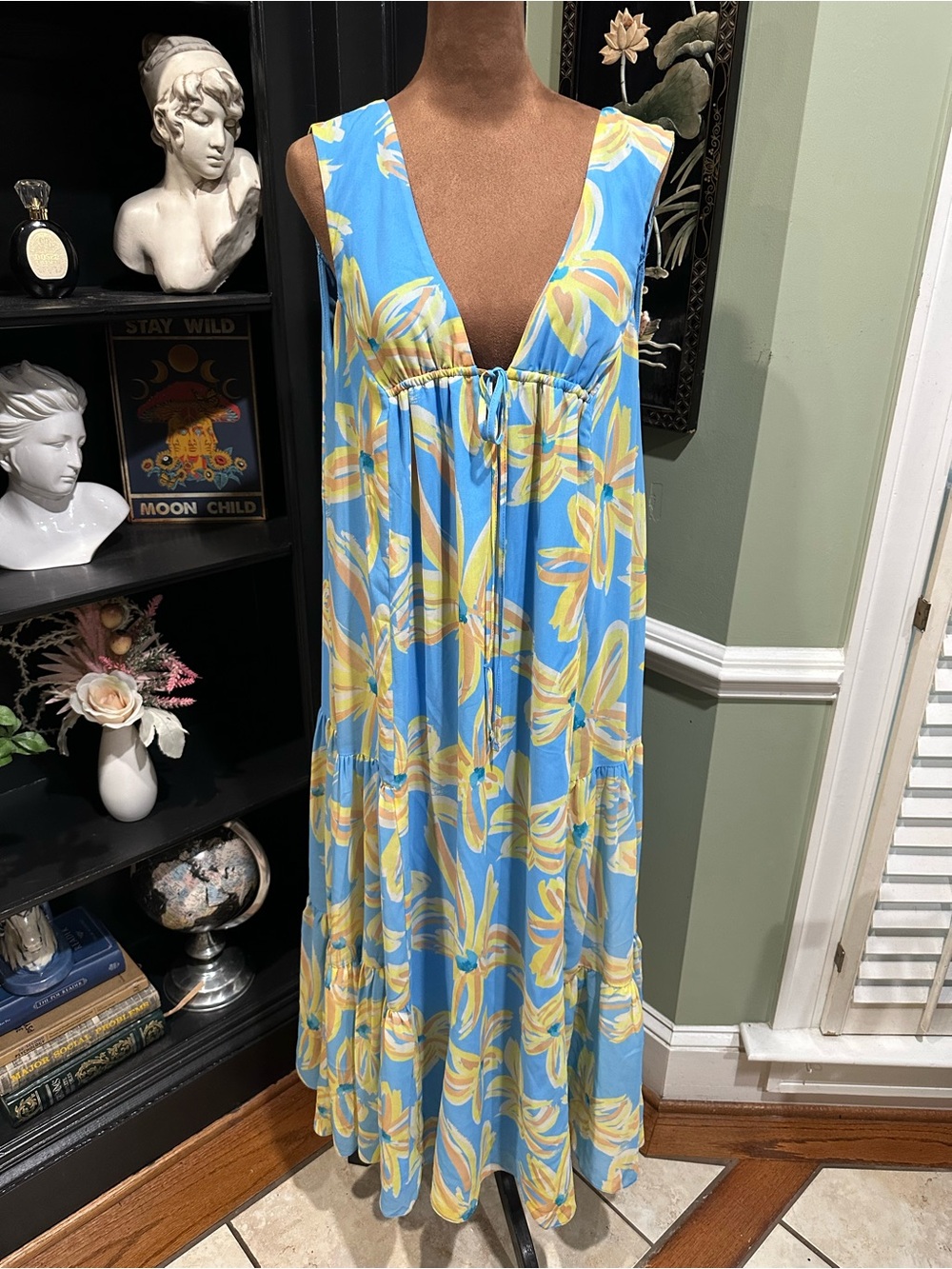 ASOS DESIGN Sleeveless Trapeze Maxi Dress – Size 6